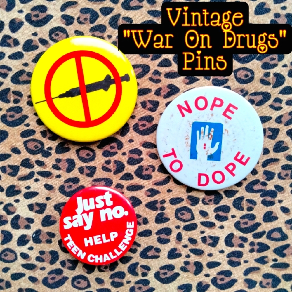 Vintage "War On Drugs" Pin Collection